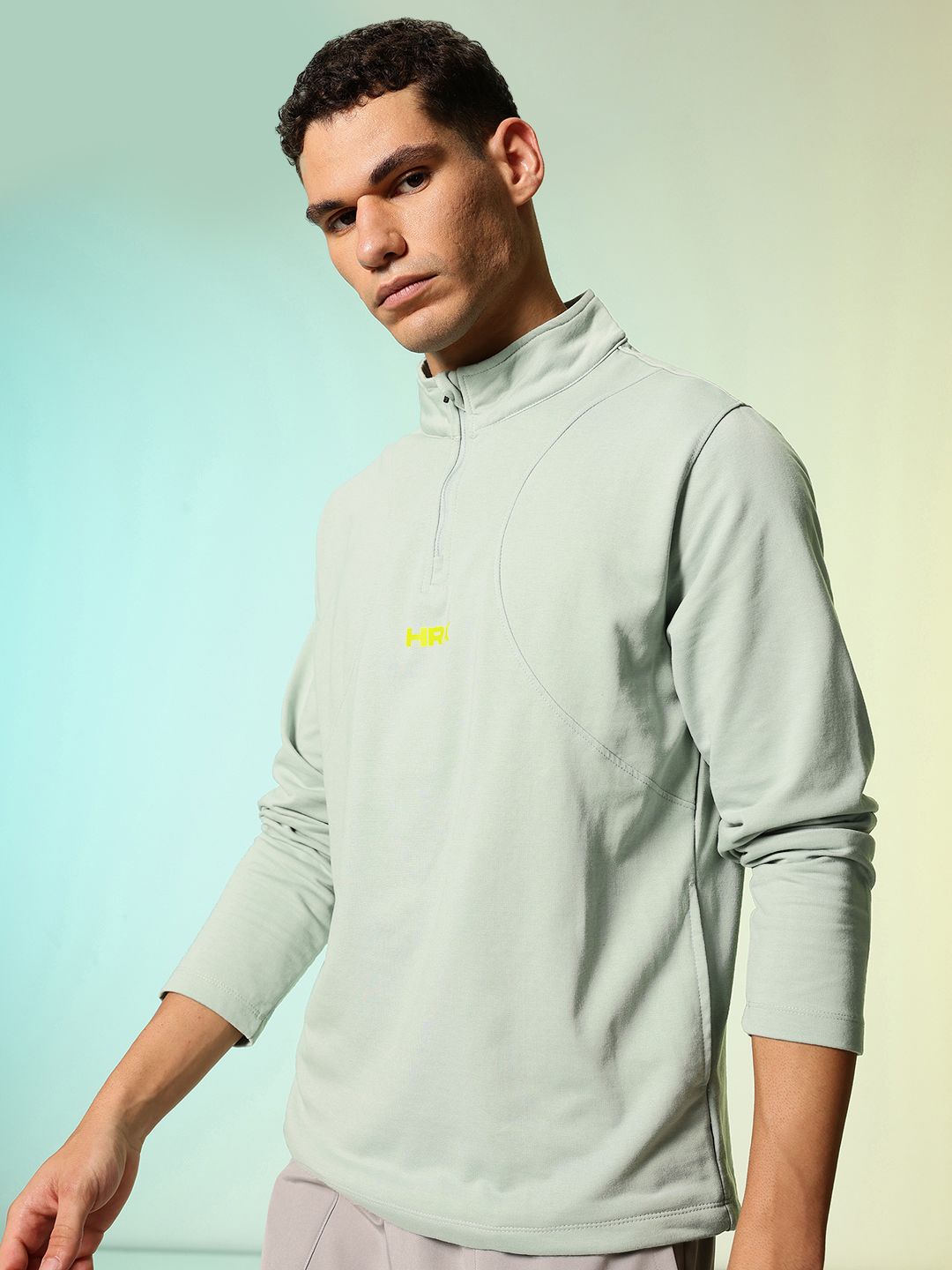HRX by Hrithik Roshan Mock Collar Running Pullover Sweatshirt-picture-29