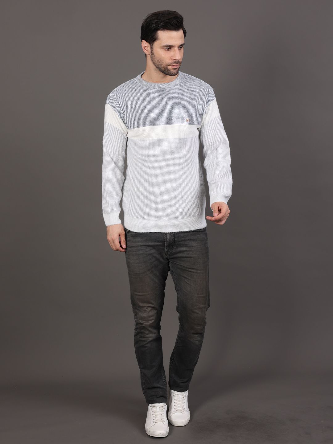 GRACIT Colourblocked Woollen Pullover-picture-12