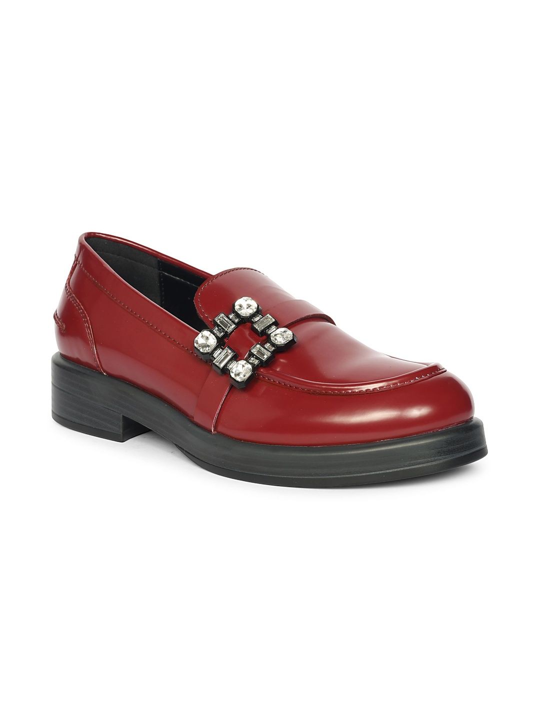 Saint G Embellished Leather Block Heel Pumps-picture-30
