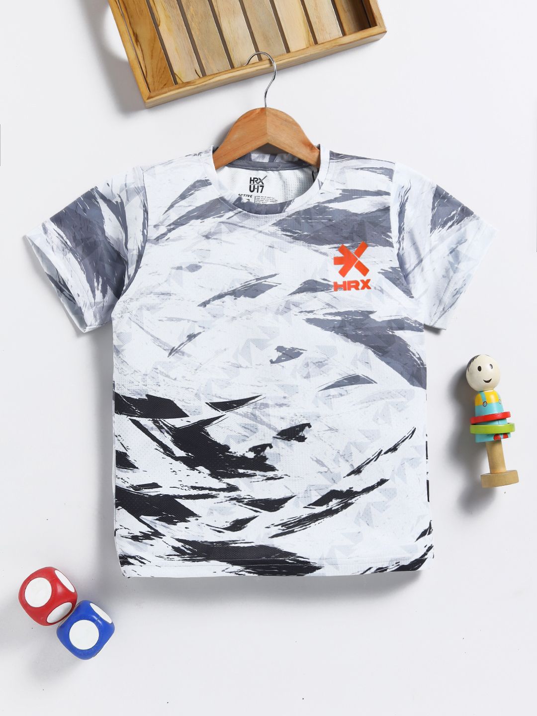 HRX by Hrithik Roshan Boys Printed Rapid Dry Sports T-shirt-picture-38