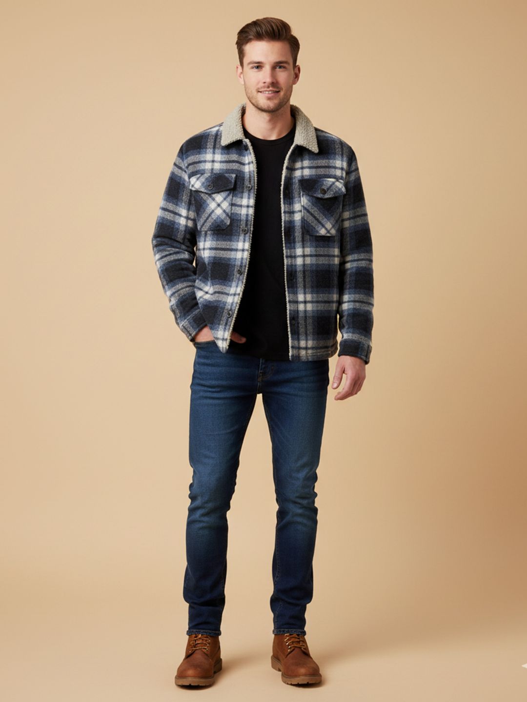 Mast & Harbour Men Checked Tailored Jacket-picture-21