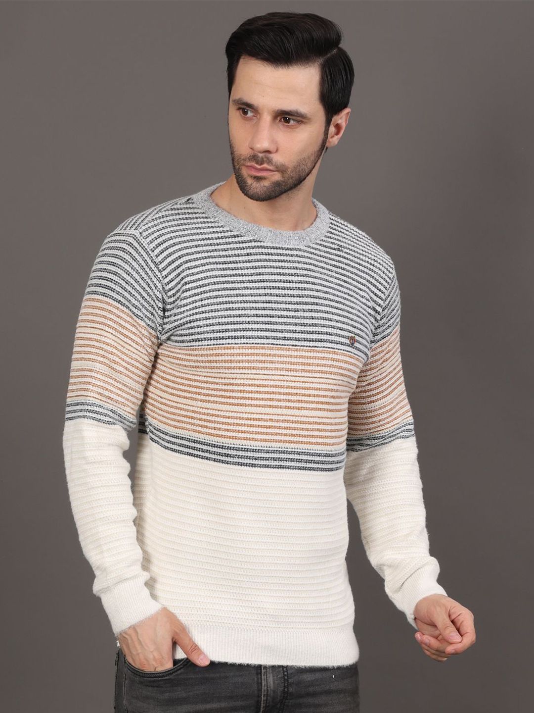 GRACIT Striped Woollen Pullover-picture-16