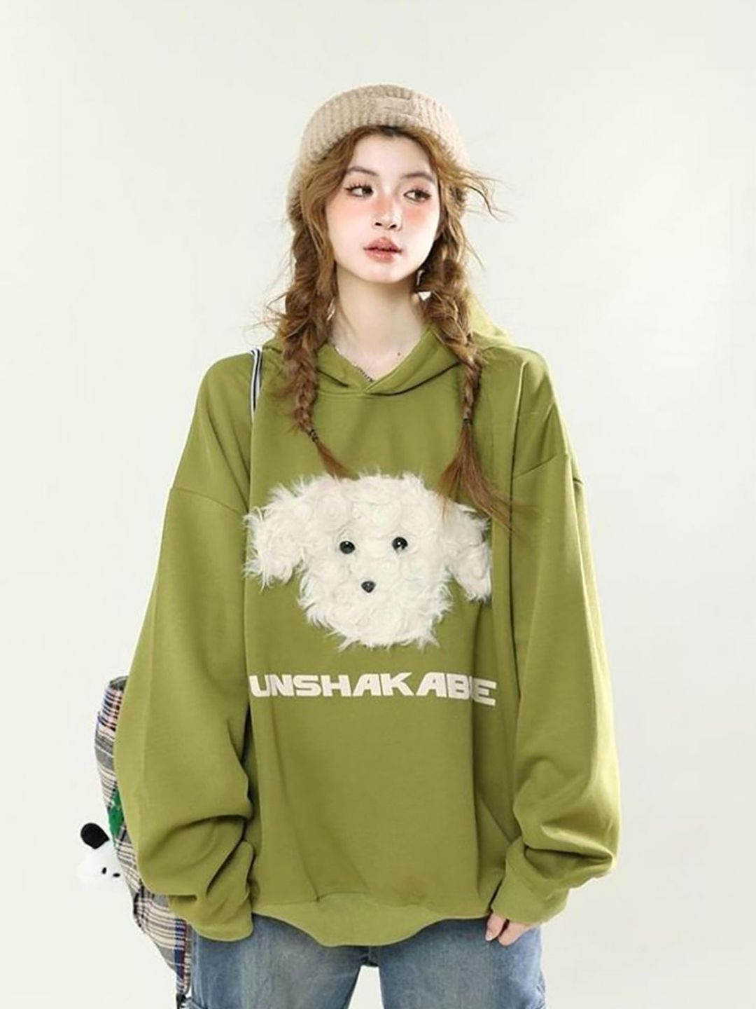 LULU & SKY Printed Hooded Pullover With Fuzzy Detail-picture-32