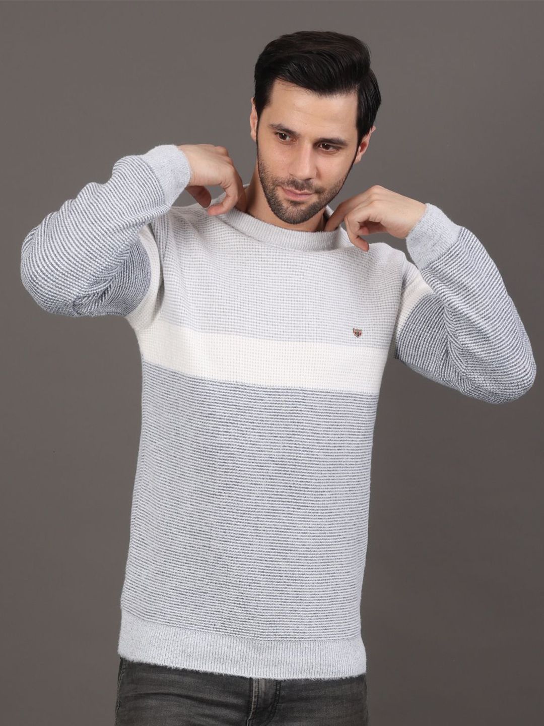 GRACIT Colourblocked Woollen Pullover-picture-25