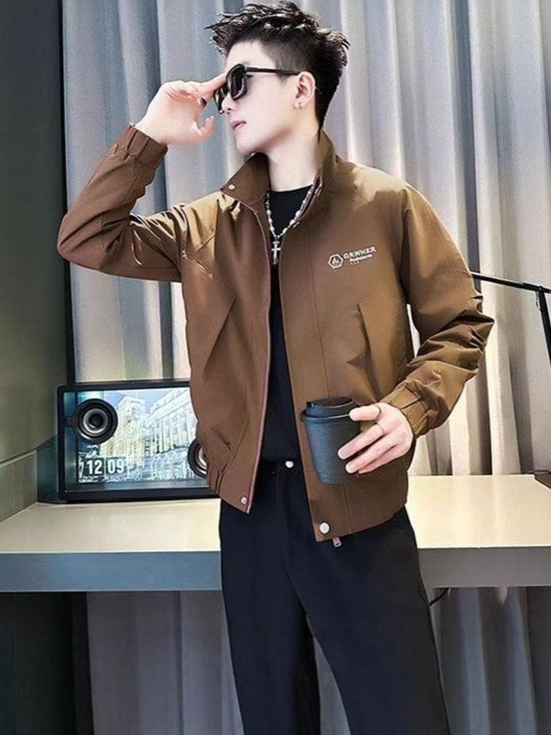 StyleCast x Revolte Stand Collar Tailored Jacket-picture-49