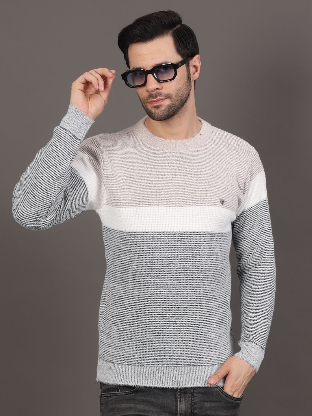 GRACIT Colourblocked Woollen Pullover-picture-55