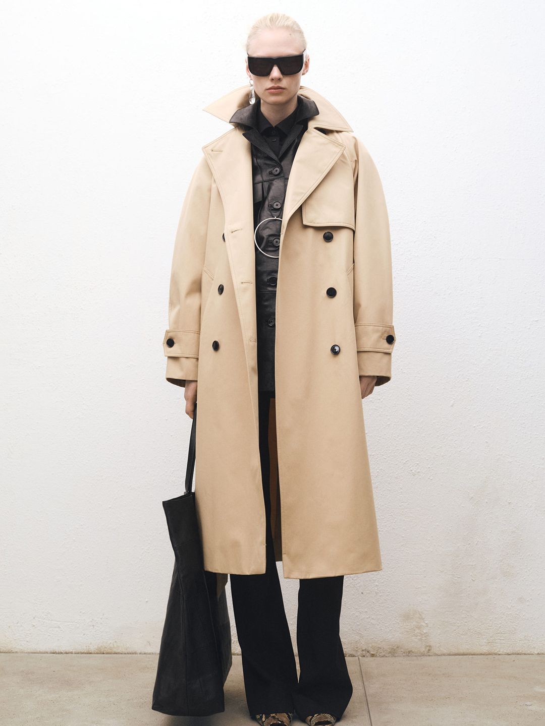 MANGO Notched Lapel Trench Coat-picture-55