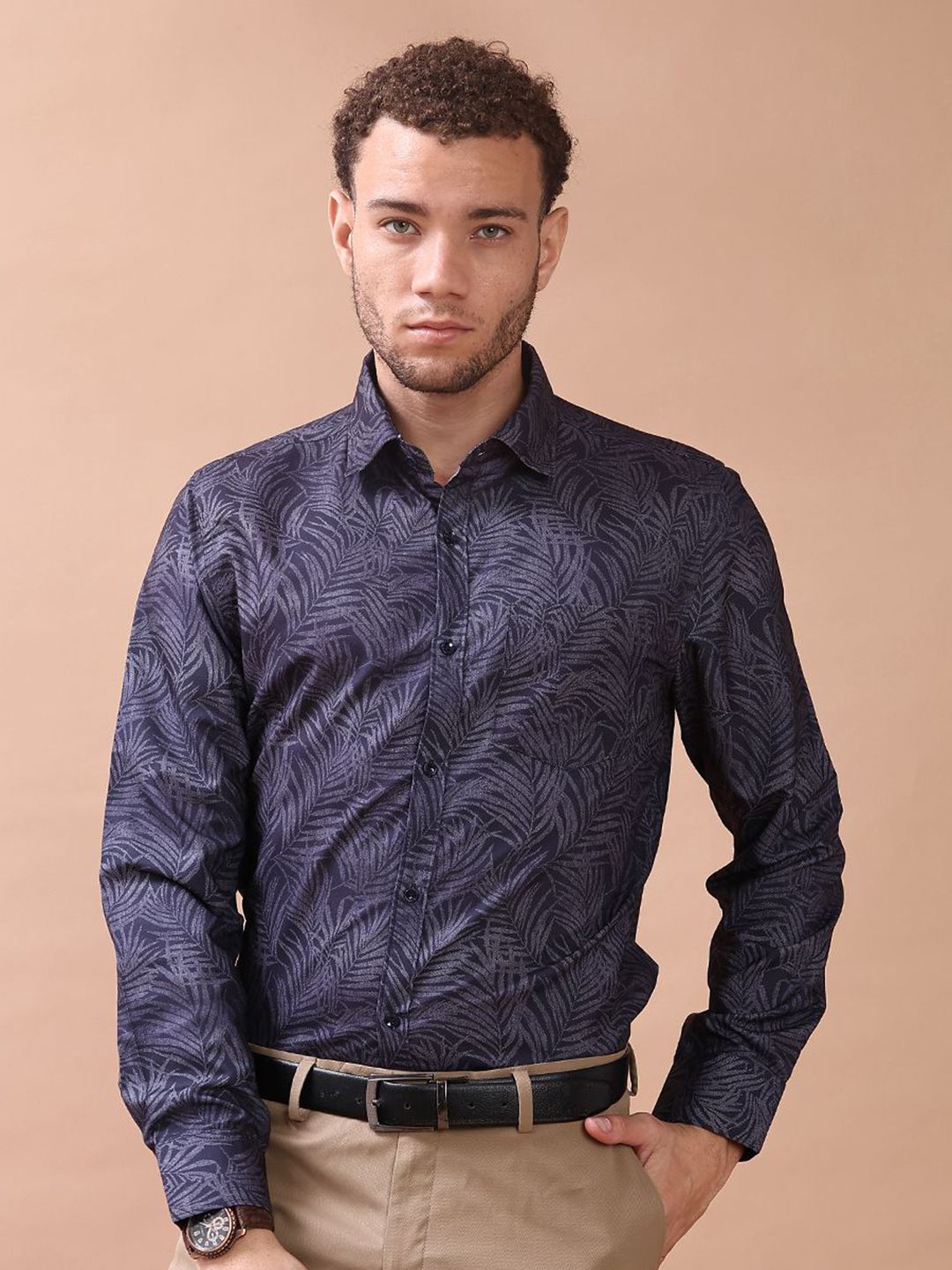 V-Mart Floral Printed Spread Collar Formal Shirt-picture-37