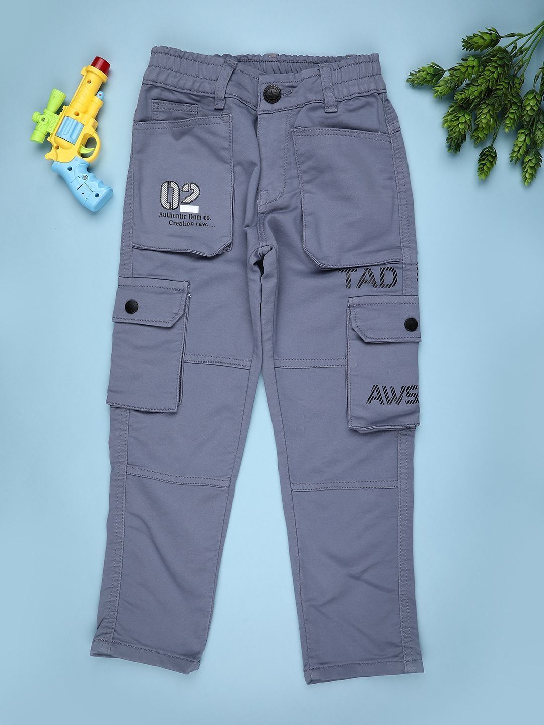 V-Mart Boys Regular Fit Mid-Rise Stretchable Cotton Cargo Jeans-picture-54