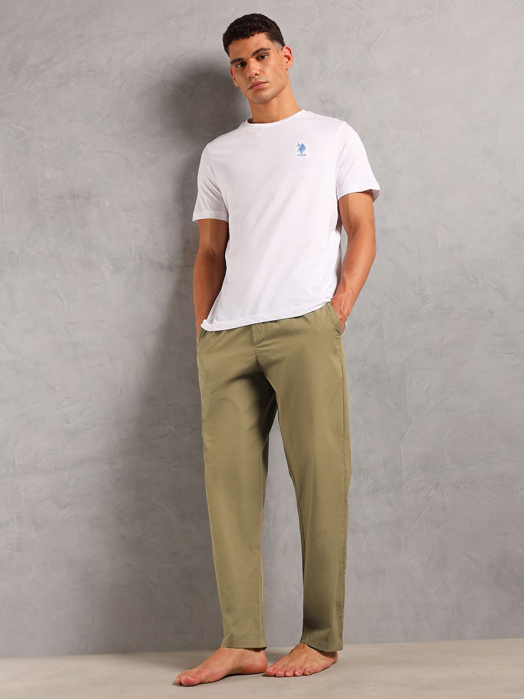 U.S. Polo Assn. Men Brand Logo Printed Pure Cotton T-Shirt & Pyjamas-picture-14