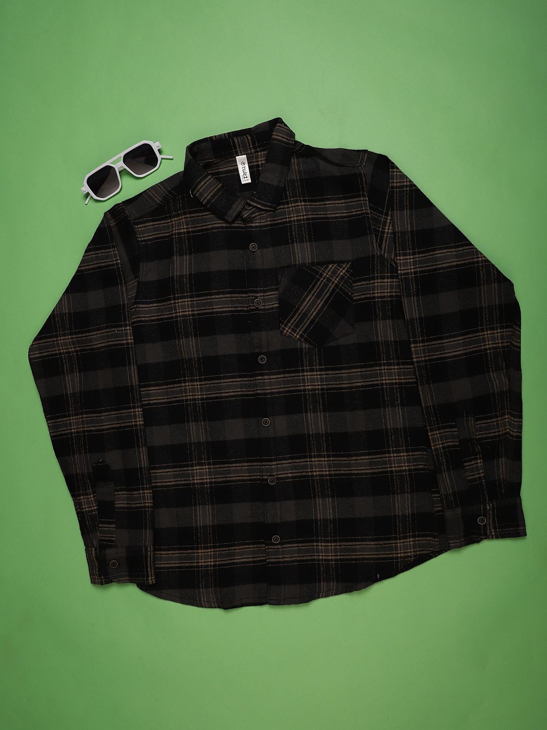 V-Mart Boys Tartan Checks Checked Spread Collar Cotton Shirt-picture-14