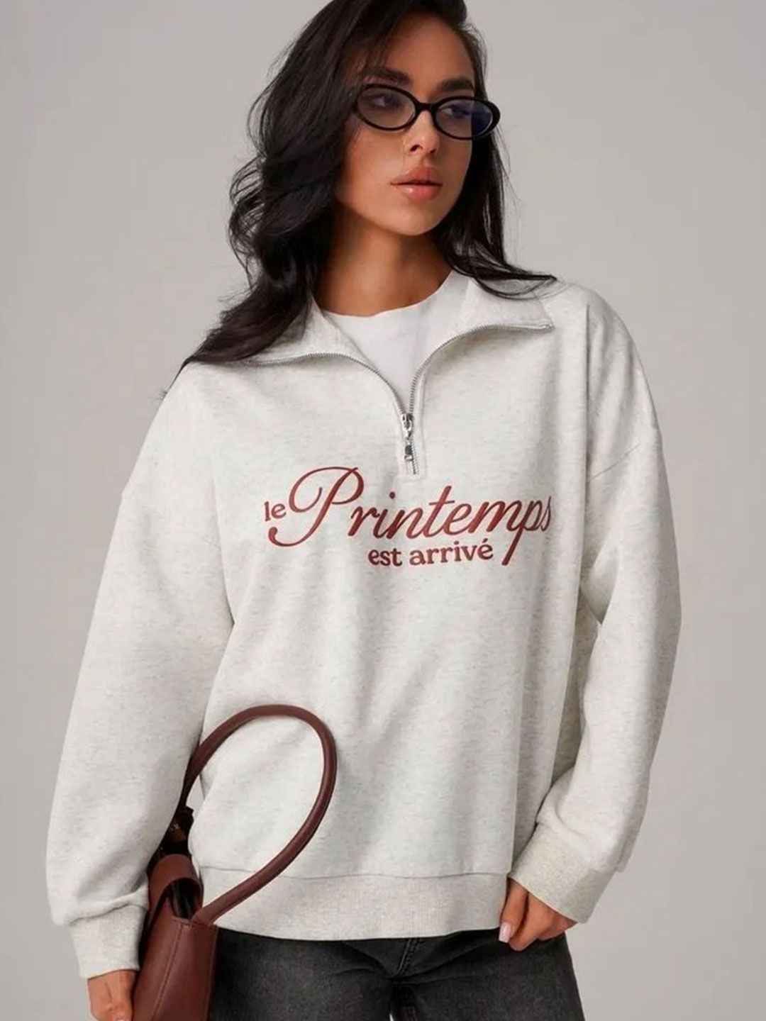 LULU & SKY Printed Shirt Collar Zip-Through Sweatshirt-picture-36