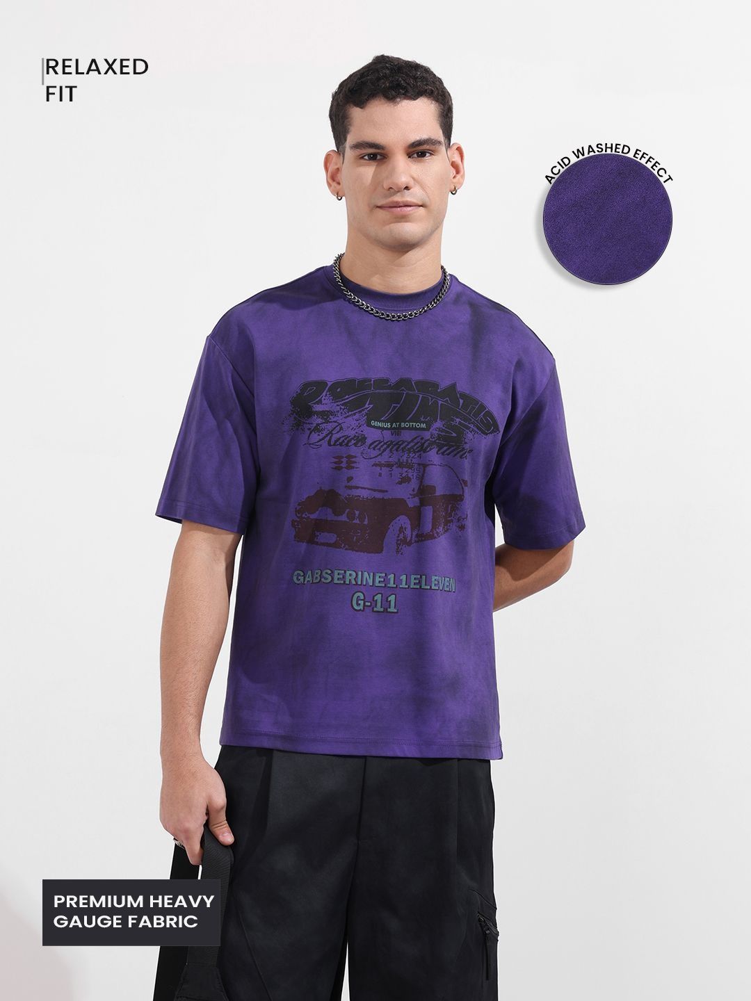 The Indian Garage Co Graphic Printed Round Neck Relaxed Fit T-shirt-picture-56