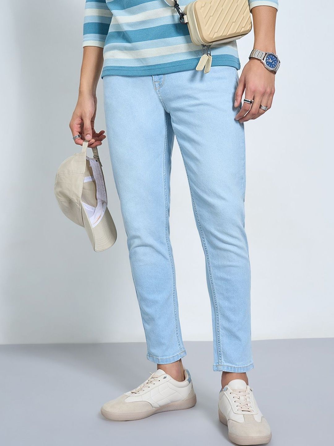 SF JEANS by Pantaloons Men Slim Fit Mid-Rise Light Fade Jeans-picture-39