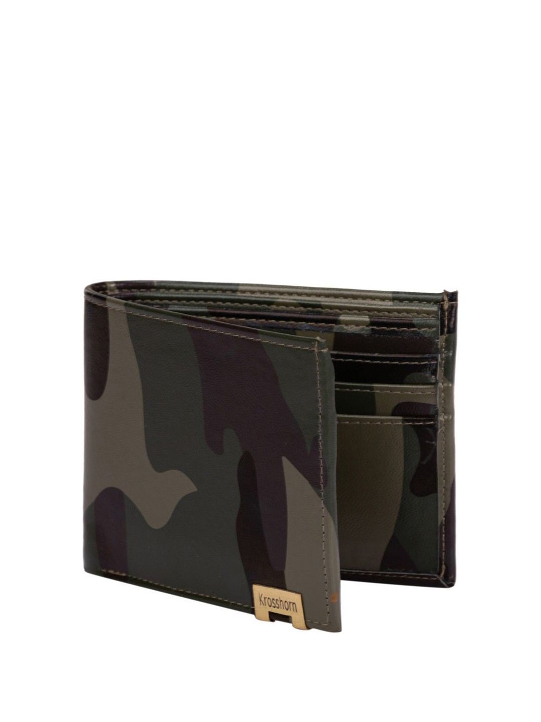 Krosshorn Men Textured Two Fold Wallet-image-38
