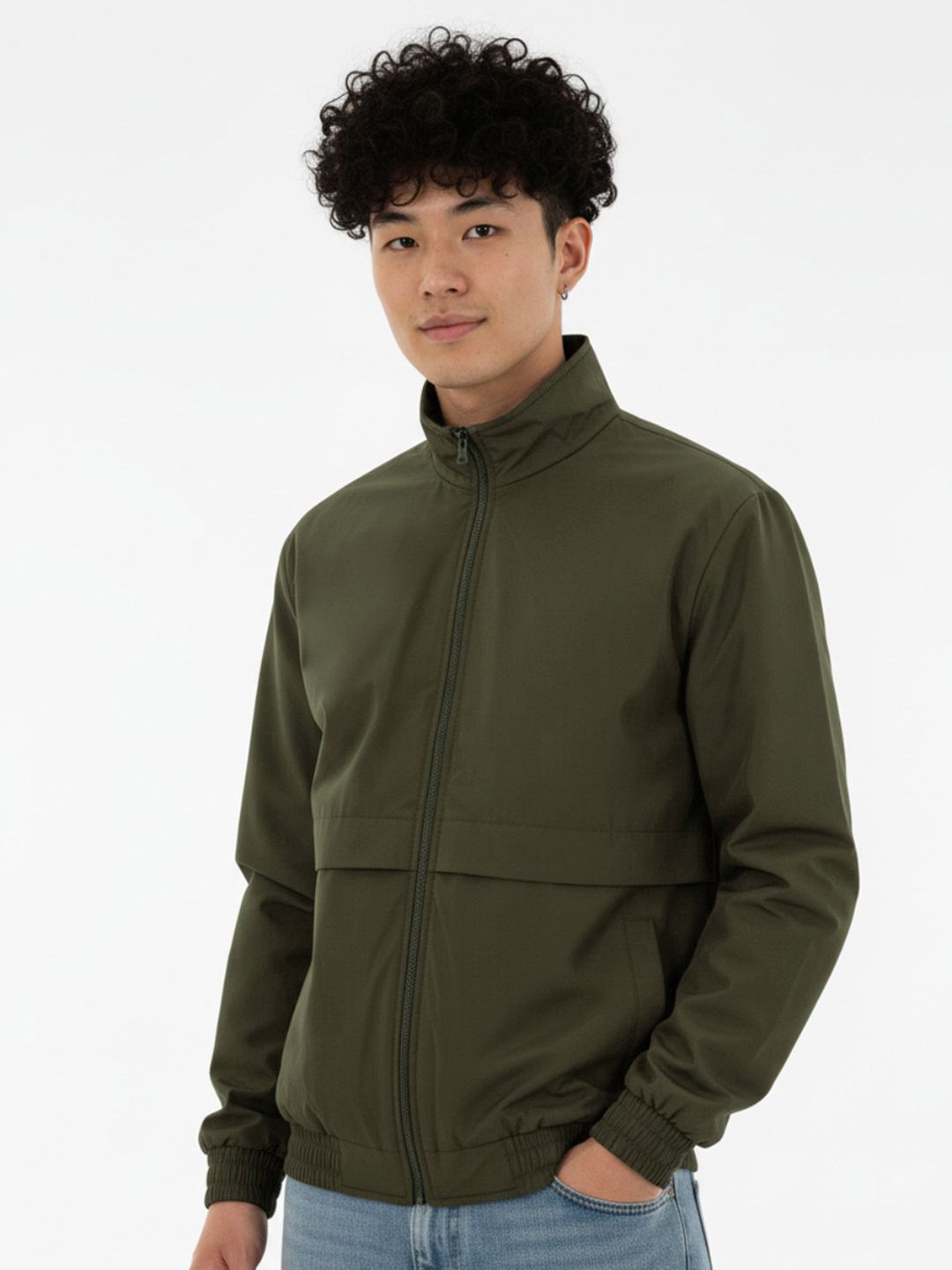 glitchez Mock Collar Oversized Windcheater Bomber Jacket-picture-17