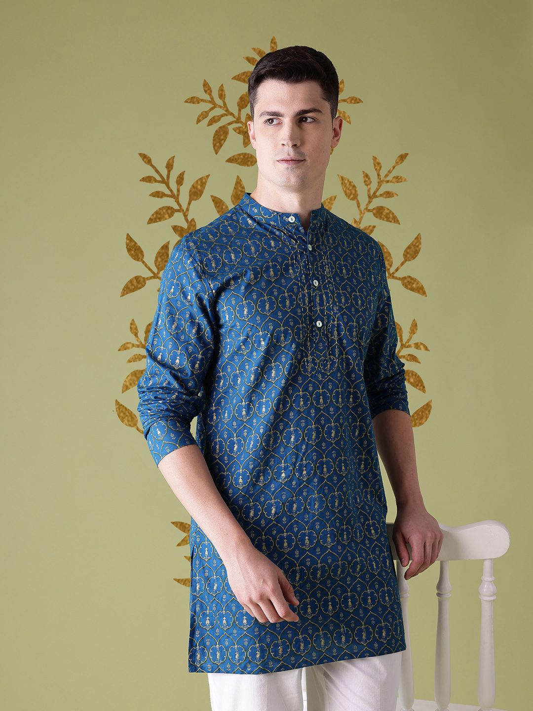 Anouk Ethnic Motifs Printed Pure Cotton Straight Kurta-picture-32