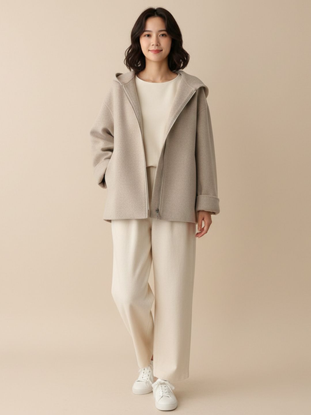 bebe Women Double-Breasted Notched Lapel Overcoat Coats-image-4