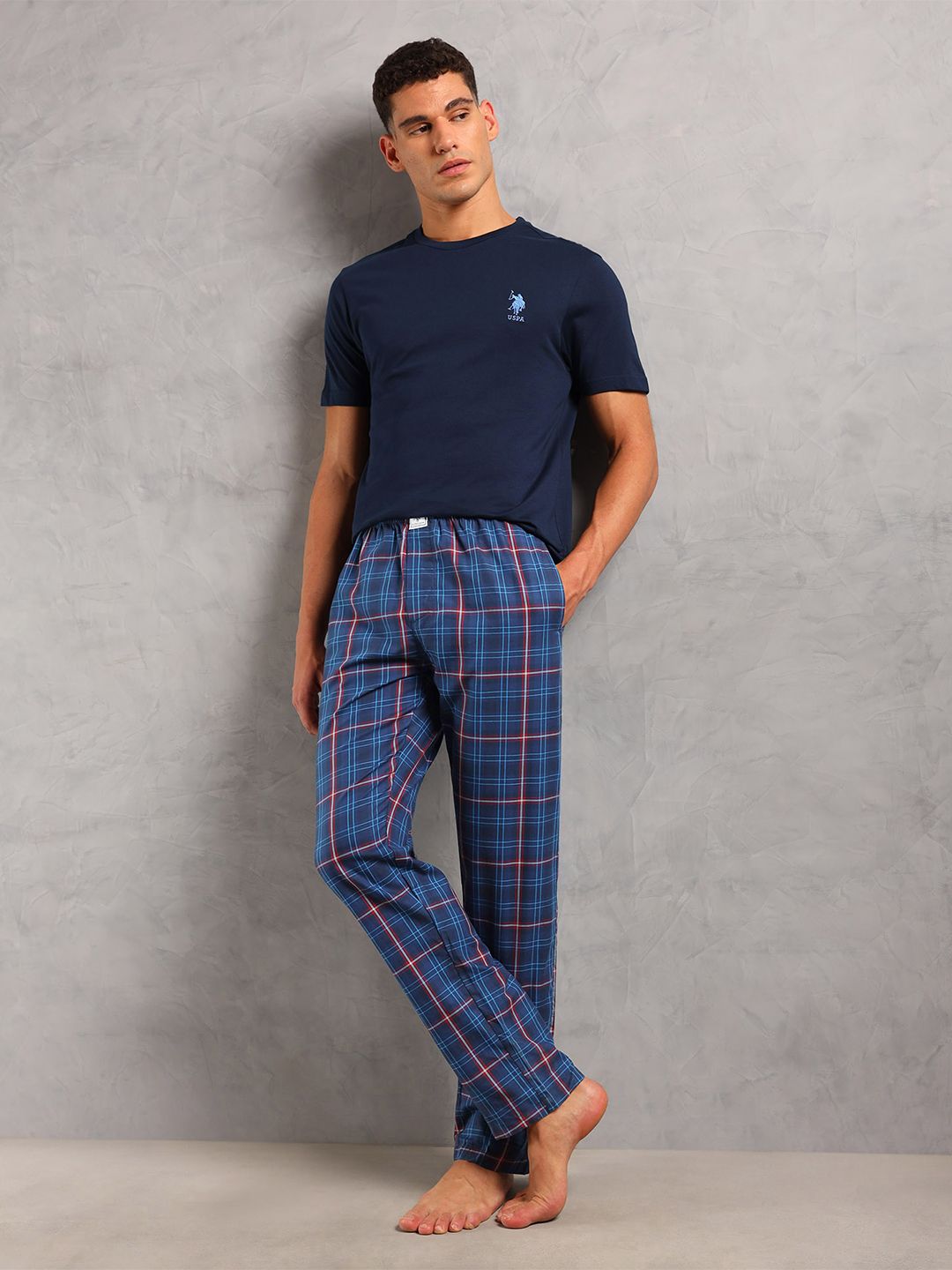 U.S. Polo Assn. Men Checked Lounge Pants-picture-26