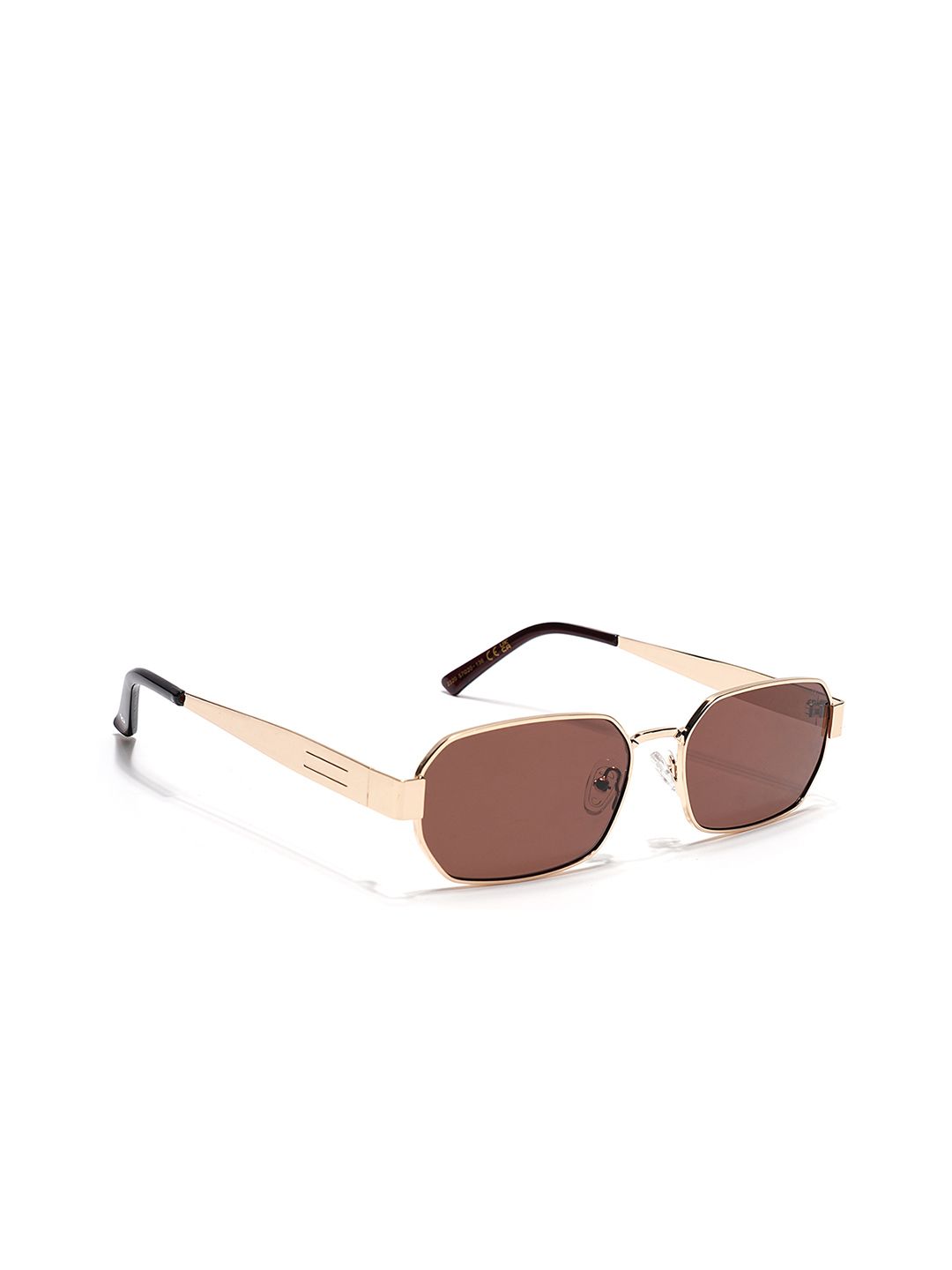 Eyejack Unisex Lens & Gold-Toned Rectangle Sunglasses with UV Protected Lens-image-35