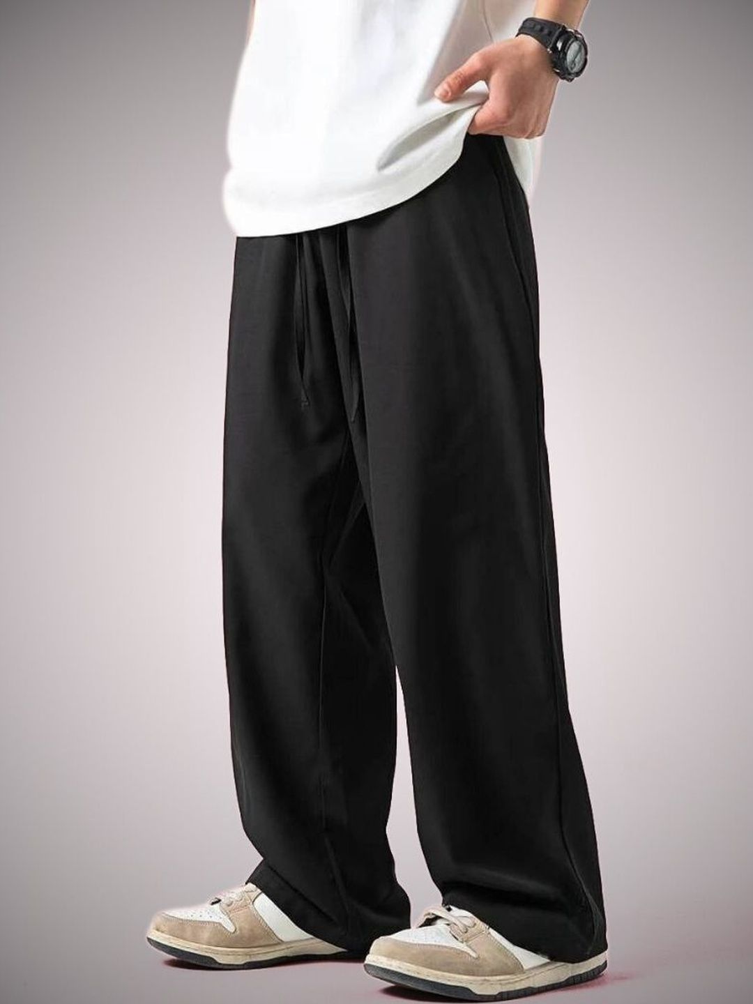 GROOFINGS Men Relaxed Easy Wash Relaxed Fit Trousers-picture-39