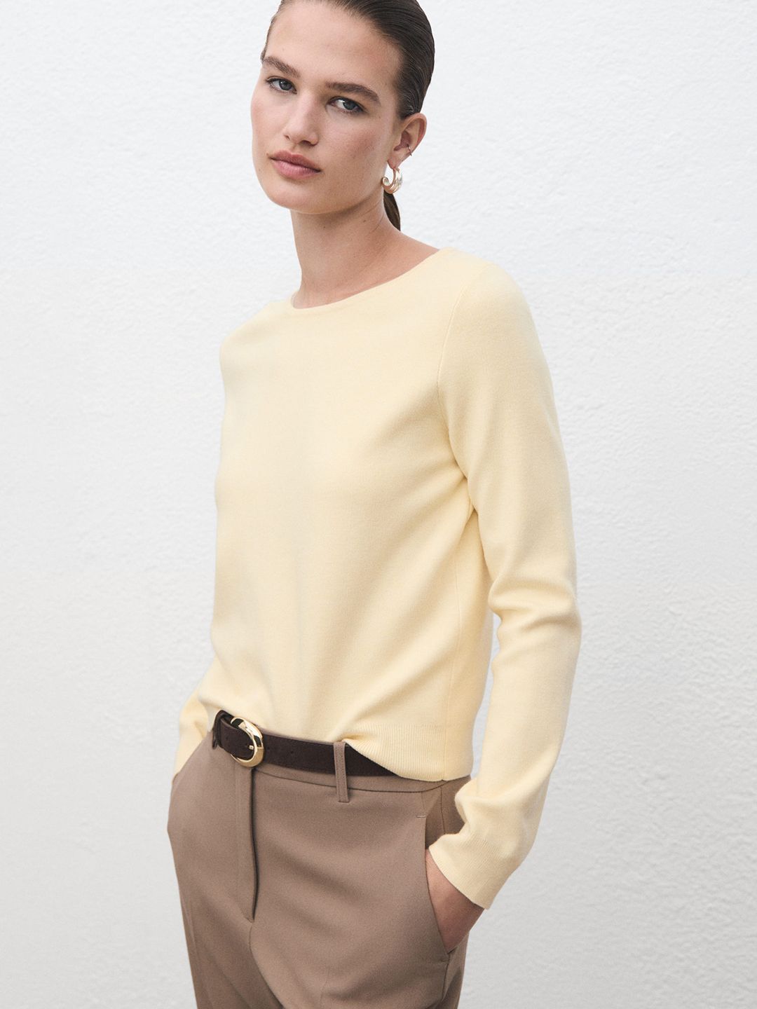 MANGO Round Neck Knitted Pullover-picture-32