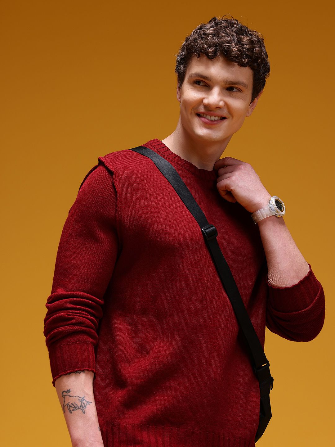 HERE&NOW Raw Edges Textured Pullover-picture-45