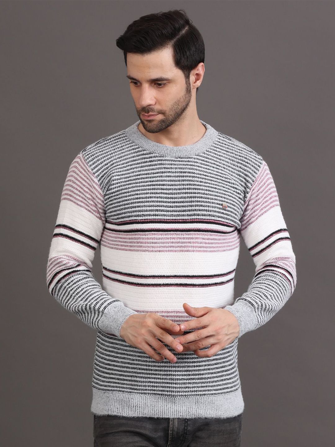 GRACIT Striped Woollen Pullover-picture-50