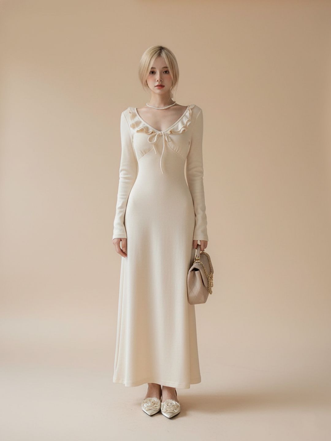 HERE&NOW Ruffled A-Line Maxi Dress-picture-34