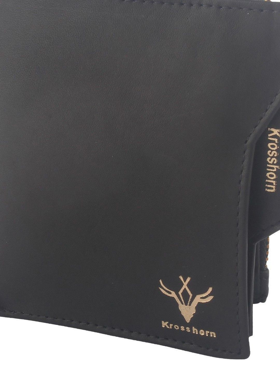 Krosshorn Men Brand Logo Textured Two Fold Wallet-image-21