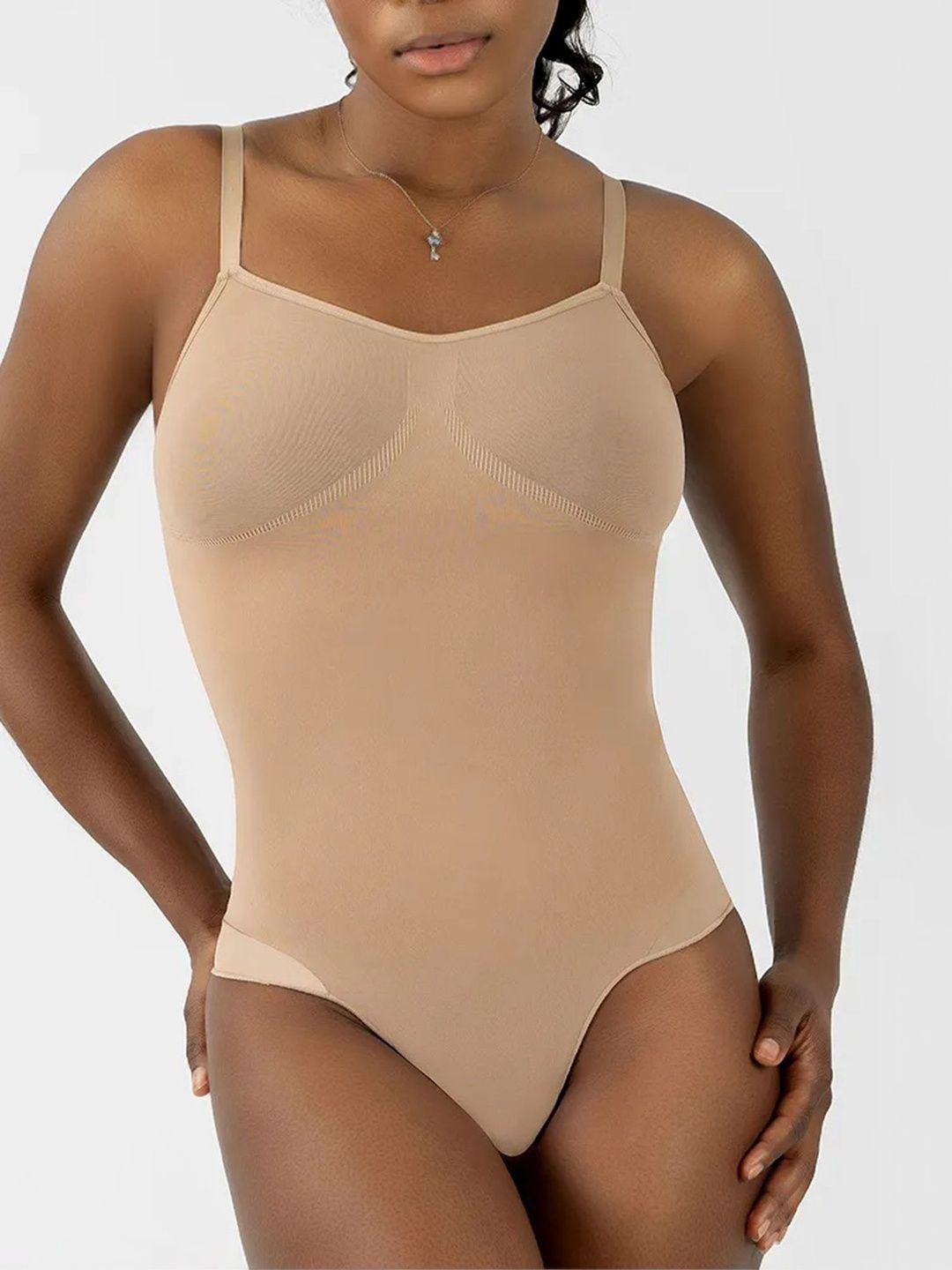 LULU & SKY Shoulder Straps Sleeveless Bodysuit-picture-23