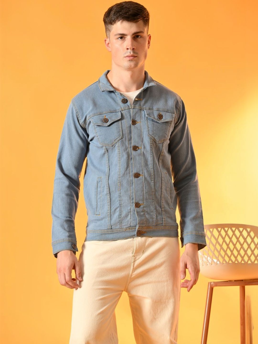 SZN Men Outdoor Denim Jacket with Embroidered-picture-52