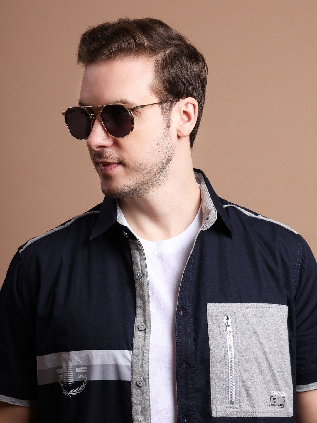 Irayz Unisex Black Lens & Gold-Toned Aviator Sunglasses with-picture-18