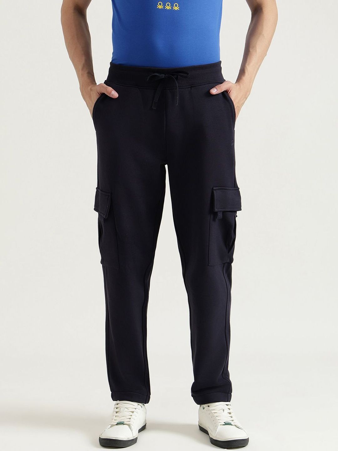 United Colors of Benetton Men Mid-Rise Cargo Pockets Track Pants-image-13