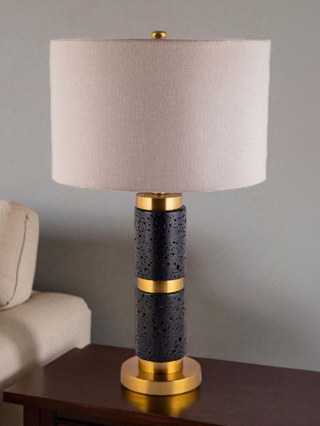 AARVI DECOR STUDIO Black Iron Square Table Lamp with Adjustable Cord-picture-27