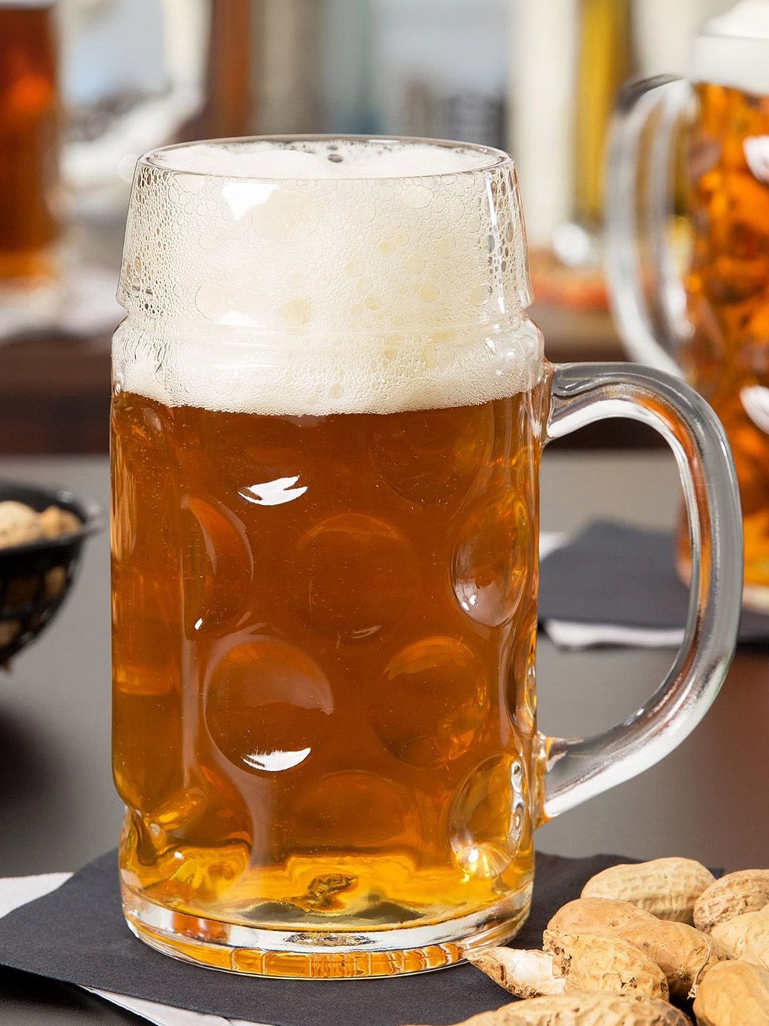 Oberglas Isar Beer Mug Lead Free 1L Transparent Set of 1-picture-14