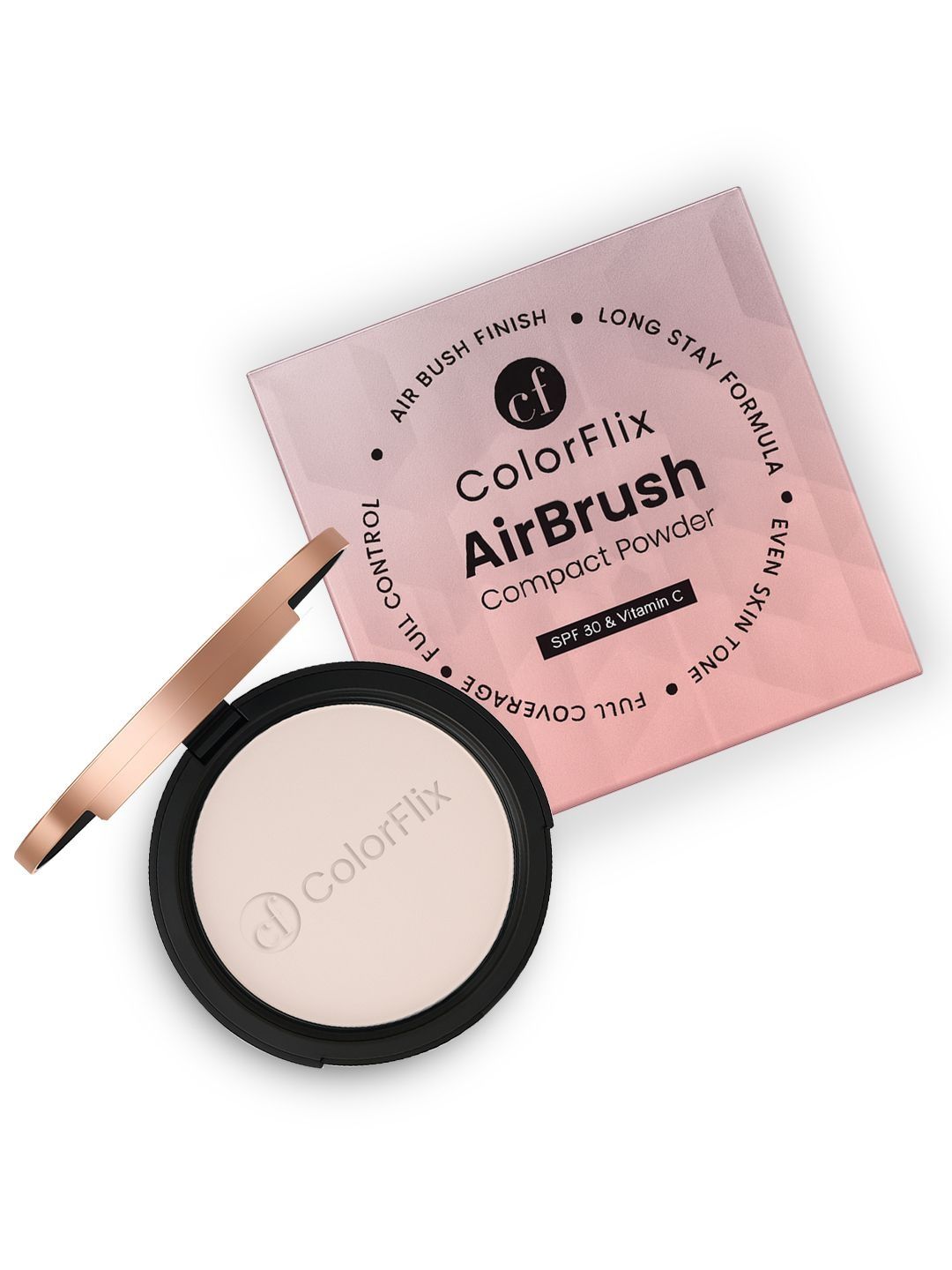 COLORFLIX AirBrush Matte Finish Compact Powder SPF 30 With Vitamin C - 9 g - Peach Pink-image-26