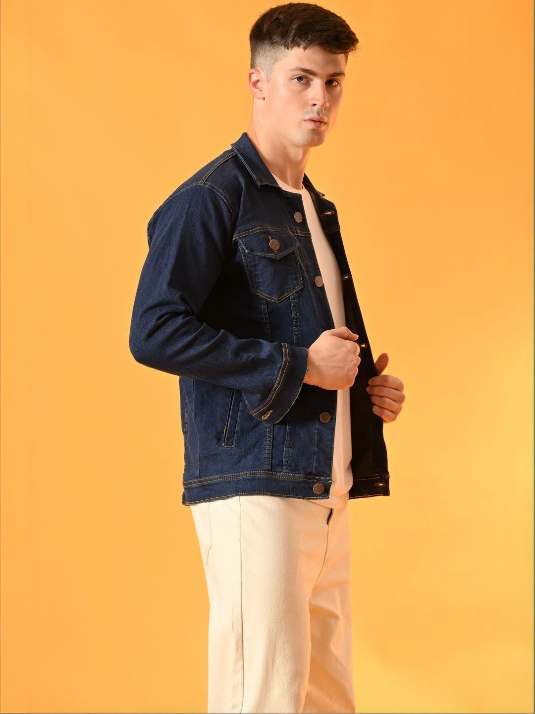 SZN Men Outdoor Denim Jacket with Embroidered-picture-40