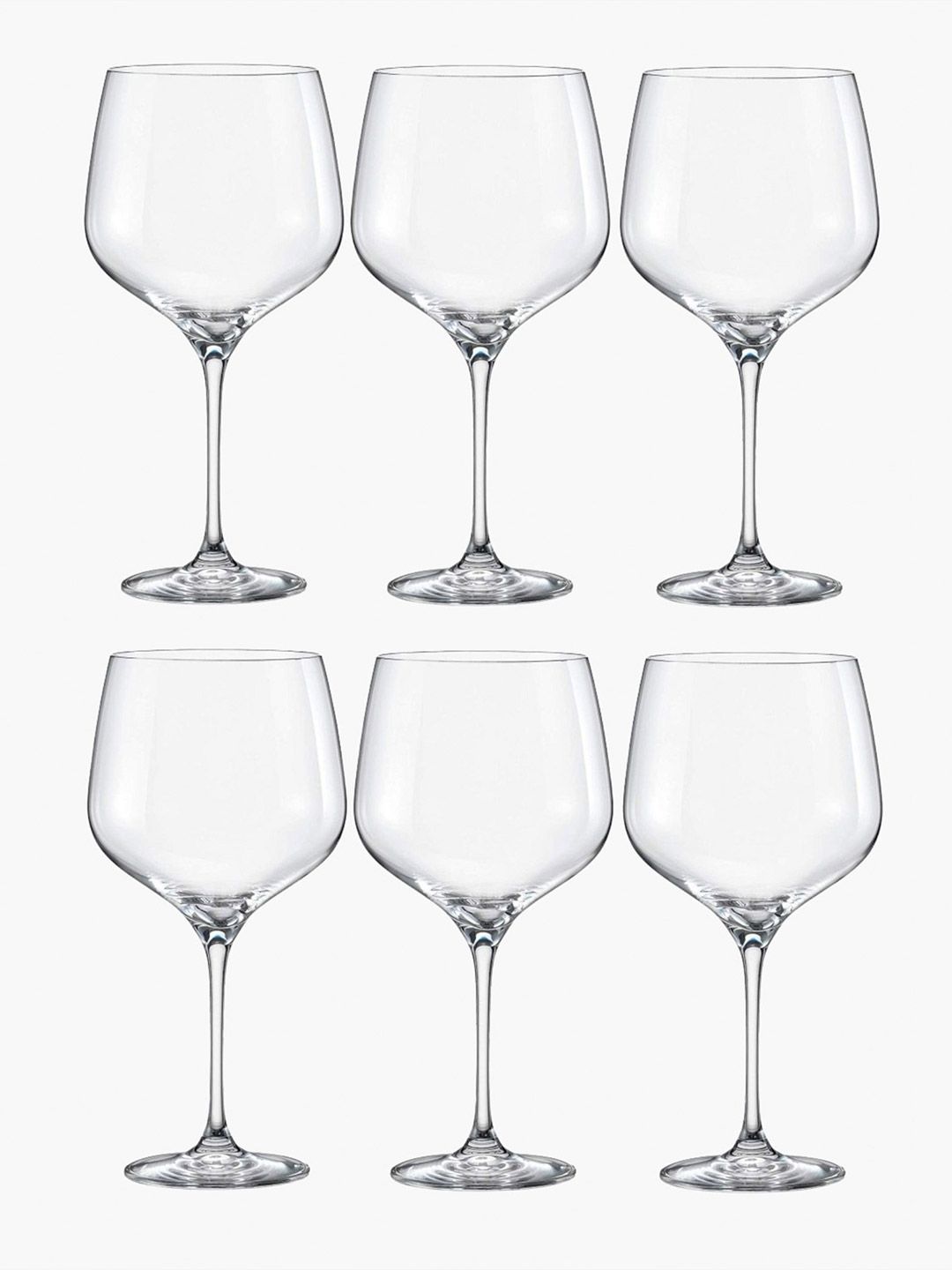 Bohemia Crystal Rebecca Set of 6 Transparent Non Lead Crystal Wine Glasses - 820 ml-image-0