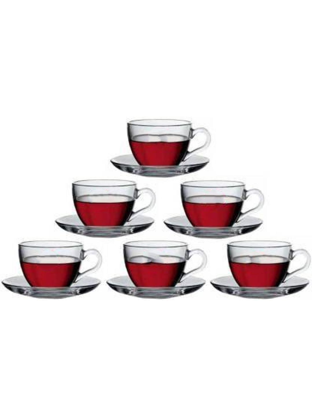 SOMIL Transparent Floral Solid Glass Glossy Cups Set of Cups and Mugs-image-17