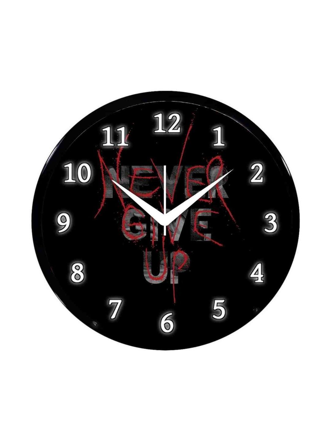 Babawill Black & White Typography Printed Round Shaped Analogue Classic Wall Clock-image-18