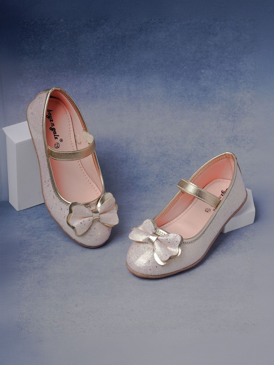 BOYZ N GALZ Girls Textured Party Bows Flats-image-23