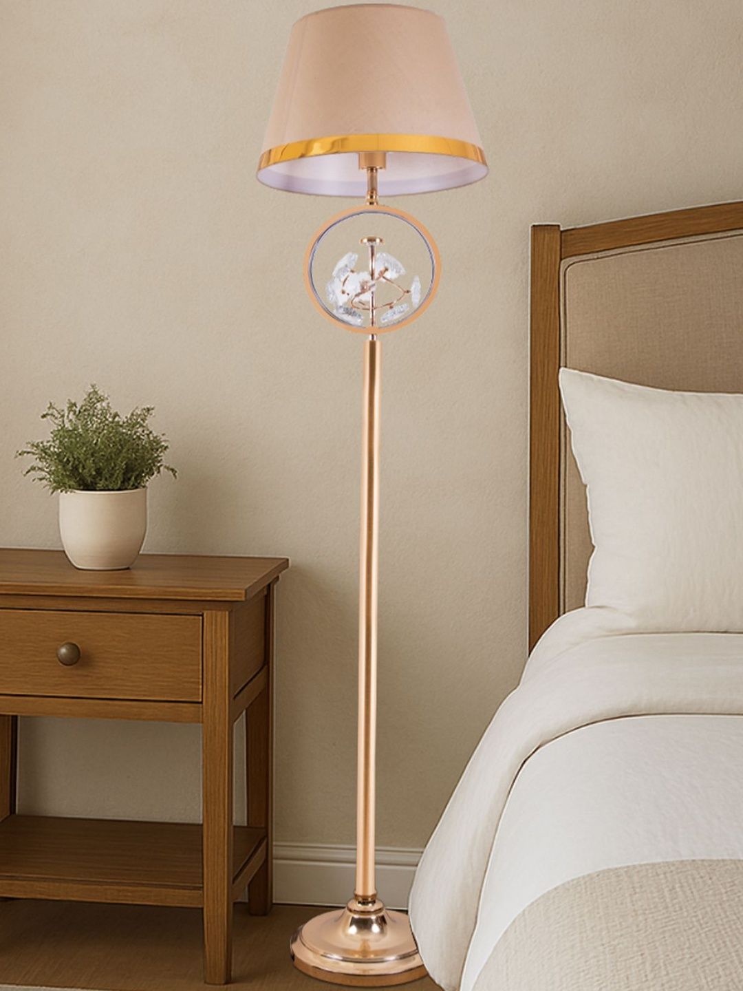 AARVI DECOR STUDIO Beige Coloured Floor Lamp-picture-12