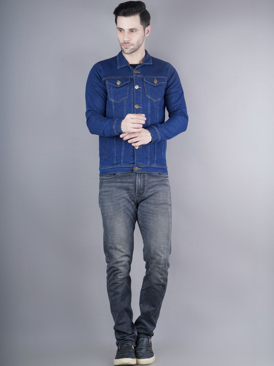 SZN Men Outdoor Denim Jacket with Patchwork-picture-30
