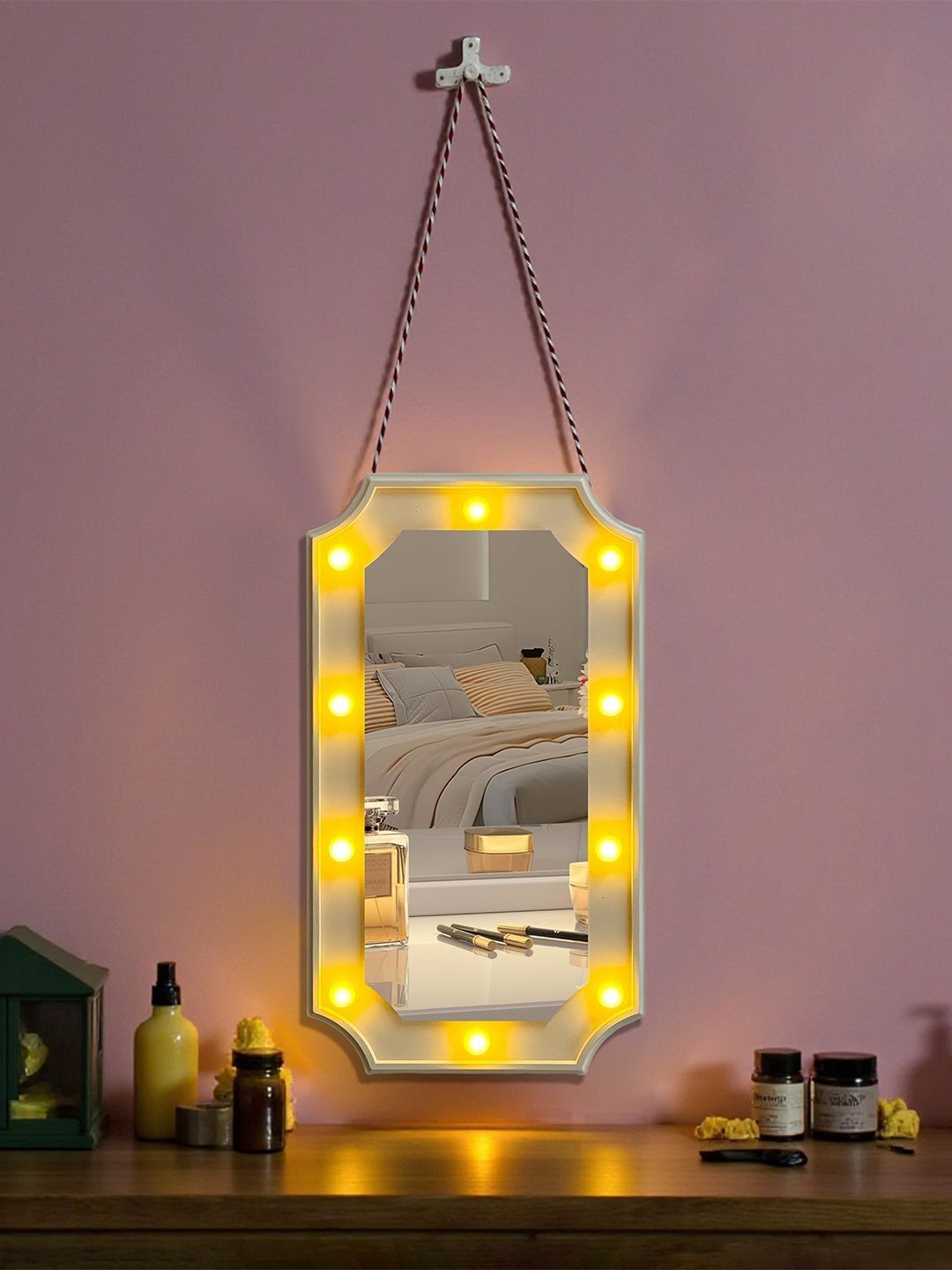 Art Street Off White Rectangular Makeup Wall Mirror-image-47