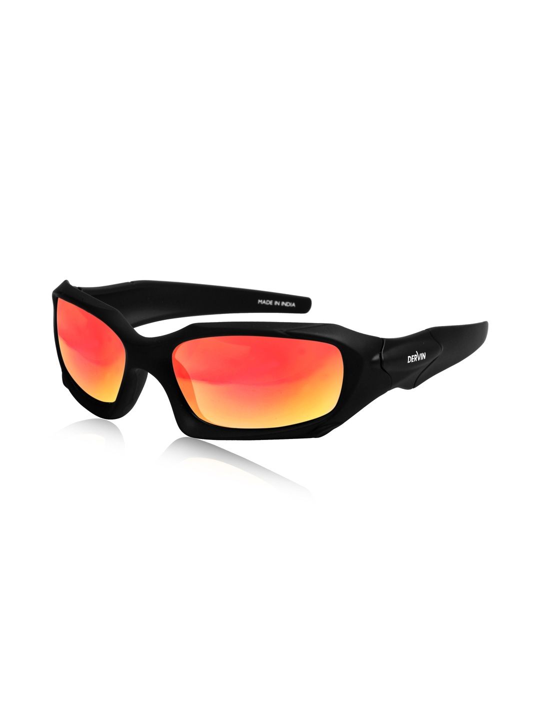 Dervin Unisex Red Lens & Black Sports Sunglasses with-image-42