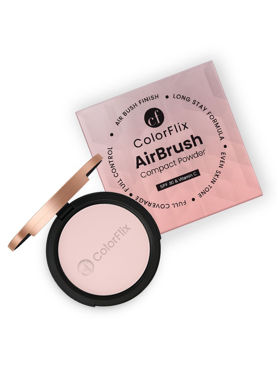 COLORFLIX AirBrush Matte Finish Compact Powder SPF 30 With Vitamin C - 9 g - Pastel Pink-image-17