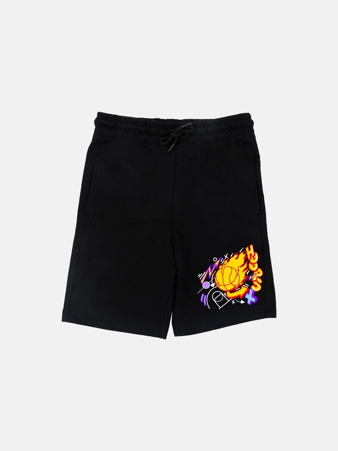 YK Boys Graphic Printed Regular Fit Mid-Rise Shorts-picture-47