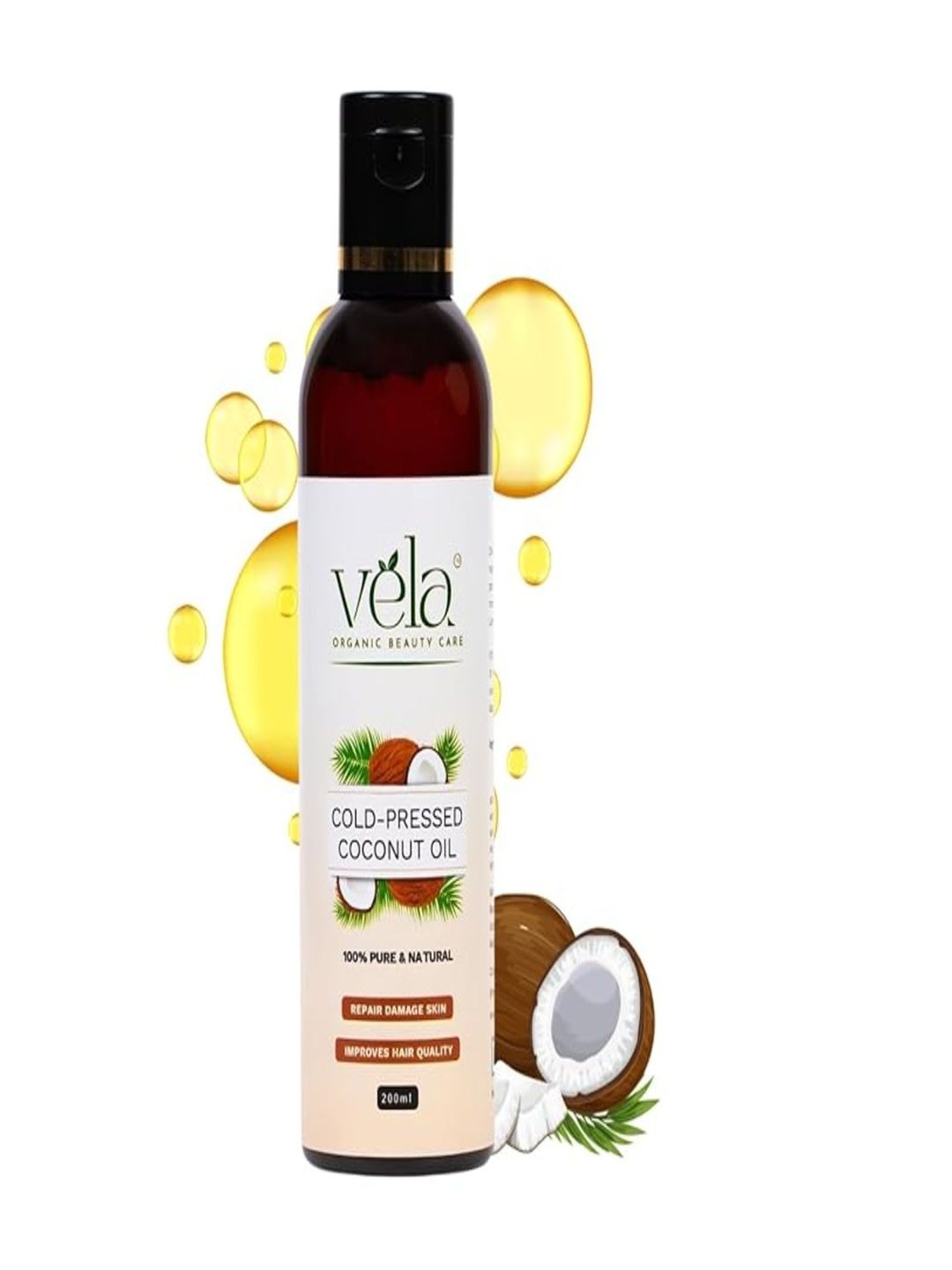 Vela Organic Beauty Care Cold Pressed Coconut Oil For Hair & Skin - 200 ml-picture-34