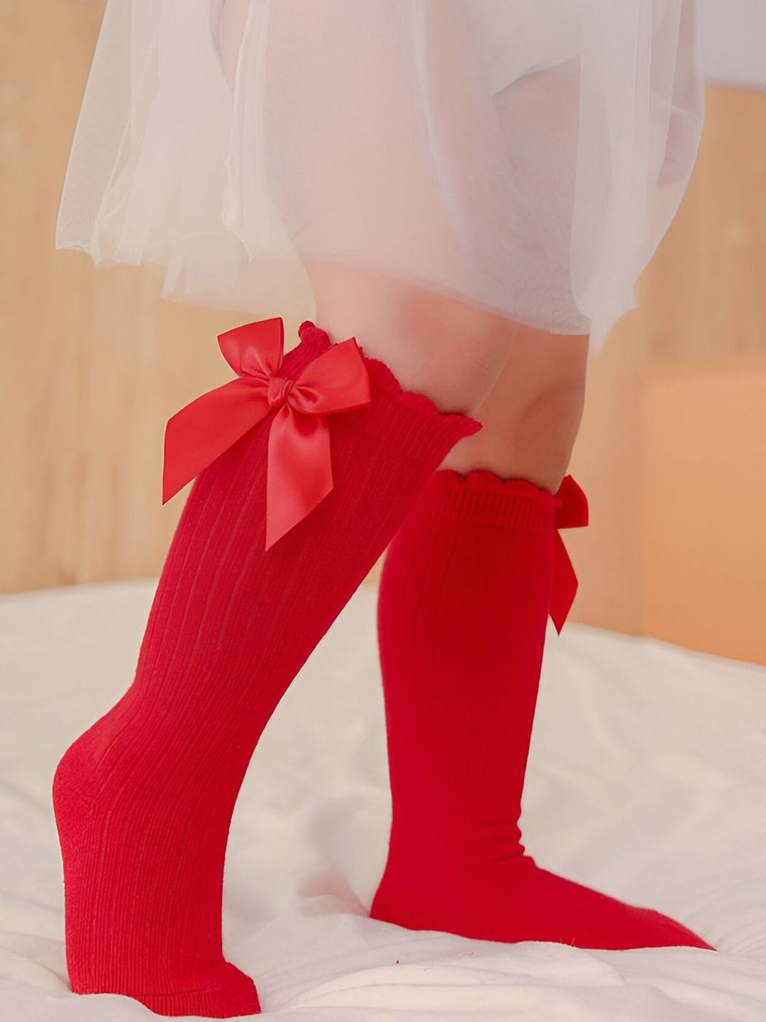 MOMISY Infants Kids Pack Of 3 Cotton Knee Length Socks-picture-47